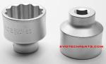 60 mm Steckschlüssel / Nuss  mit 3/4 Zoll (20.0 mm) Innenvierkant Anschluss